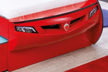 CARBED Кровать-машина Coupe с выдвижной кроватью Red 20.03.1306.00 в Здвинске - zdvinsk.mebel54.com | фото