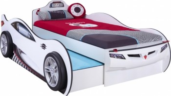 CARBED Кровать-машина Coupe с выдвижной кроватью White 20.03.1310.00 в Здвинске - zdvinsk.mebel54.com | фото