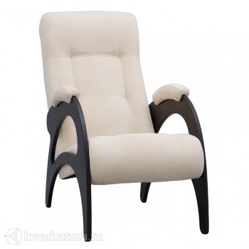 Кресло для отдыха Неаполь Модель 9 без лозы (Венге-эмаль/Ткань Ваниль Verona Vanilla) в Здвинске - zdvinsk.mebel54.com | фото