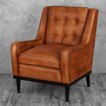 Кресло кожаное Элегант (Бордовый) в Здвинске - zdvinsk.mebel54.com | фото