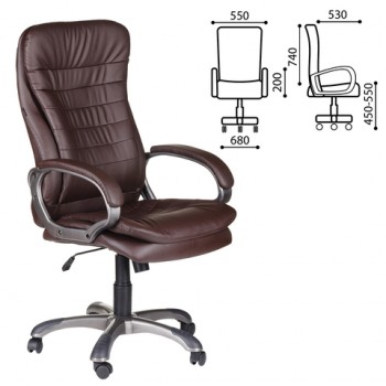 Кресло офисное BRABIX Omega EX-589 (коричневое) в Здвинске - zdvinsk.mebel54.com | фото