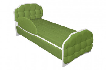 Кровать 170 Атлет 76 Зелёный (мягкий бортик) в Здвинске - zdvinsk.mebel54.com | фото