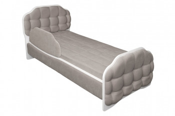 Кровать 190 Атлет Lux 96 Серый (мягкий бортик) в Здвинске - zdvinsk.mebel54.com | фото