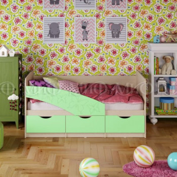 Кровать Бабочки 2,0м (Салат матовый) в Здвинске - zdvinsk.mebel54.com | фото