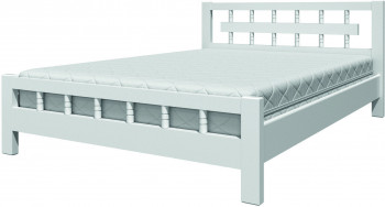 Кровать Натали-5 из массива сосны 1600*2000 Белый античный в Здвинске - zdvinsk.mebel54.com | фото