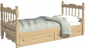 Кровать одинарная Аленка из массива сосны 800*1890 Сосна в Здвинске - zdvinsk.mebel54.com | фото