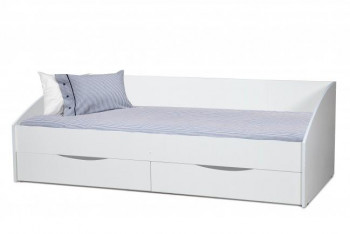 Кровать одинарная "Фея - 3" (симметричная) New/(белый / белый / ДВПО: белый) в Здвинске - zdvinsk.mebel54.com | фото