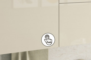 Кухонный гарнитур "Бостон 1.8" белый/крем глянец/дуб скальный глянец в Здвинске - zdvinsk.mebel54.com | фото