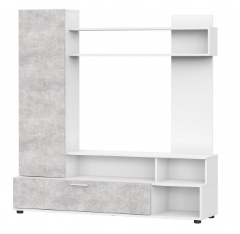 Мебель для гостиной "МГС 9" Белый / Цемент светлый в Здвинске - zdvinsk.mebel54.com | фото