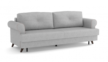 Оливер / диван - кровать 3-х местн. (еврокнижка) (велюр велутто серебряный 52 в Здвинске - zdvinsk.mebel54.com | фото