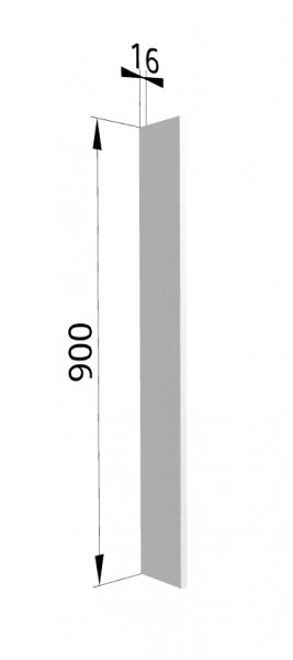 Панель торцевая (для шкафа верхнего торцевого высокого) ВПТ 400 Ройс (Графит софт) в Здвинске - zdvinsk.mebel54.com | фото
