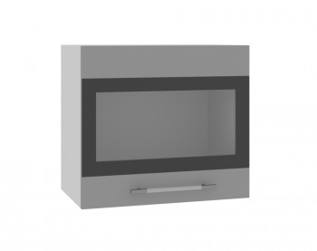 Ройс ВПГСФ 500 Шкаф верхний горизонтальный со стеклом с фотопечатью высокий (Графит софт/корпус Серый) в Здвинске - zdvinsk.mebel54.com | фото