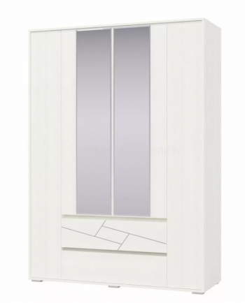 Шкаф 4-х дверный с ящиками Аделина 1600 Рамух белый в Здвинске - zdvinsk.mebel54.com | фото