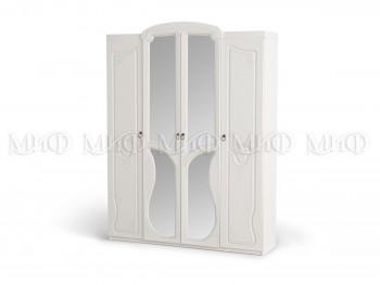 Шкаф 4-створчатый Мария (Белый глянец) в Здвинске - zdvinsk.mebel54.com | фото