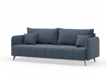 Валериан диван трёхместный прямой Синий, ткань RICO FLEX 101 в Здвинске - zdvinsk.mebel54.com | фото