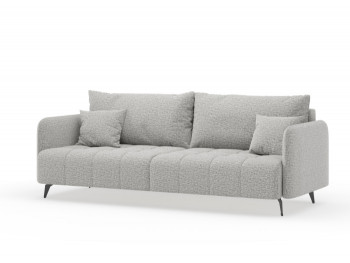 Валериан диван трёхместный прямой Светло-серый, ткань RICO FLEX 108 в Здвинске - zdvinsk.mebel54.com | фото